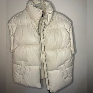 Forever21 Faux Leather Oversized Vest SZ S